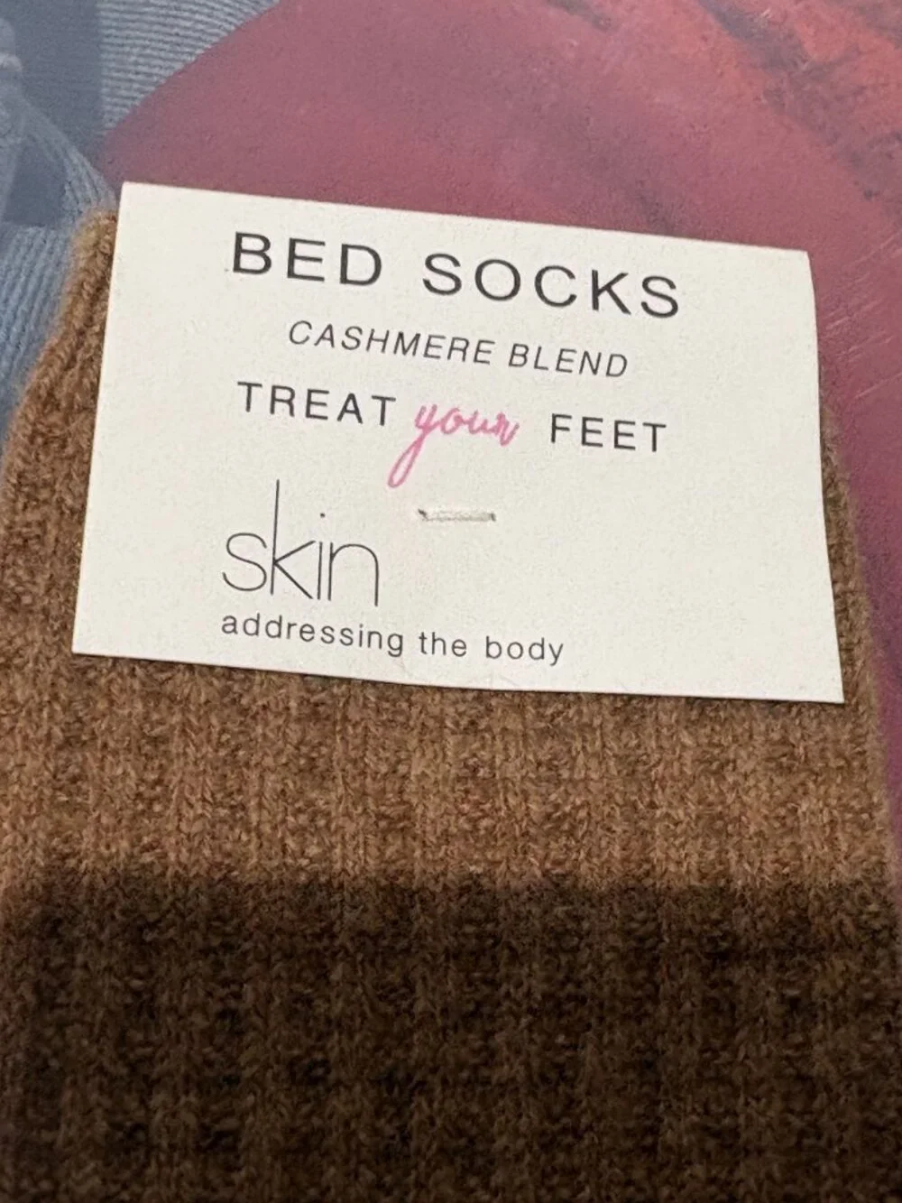 Skin Bed Socks in Dark Vicuna